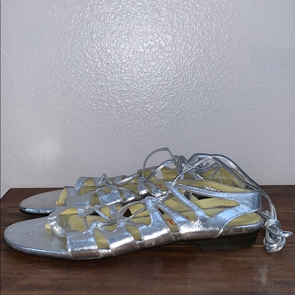 YOU by Croc Silver Wrap Around Sandals - Picture 6 of 8